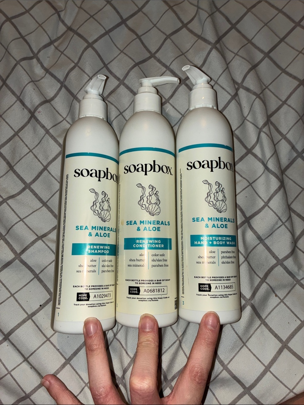 Shampoo body wash conditioner set